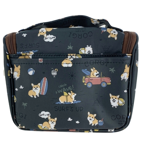 Waterproof Corgi Travel Toiletry Makeup Cosmetic Bag - Picture 2 of 9